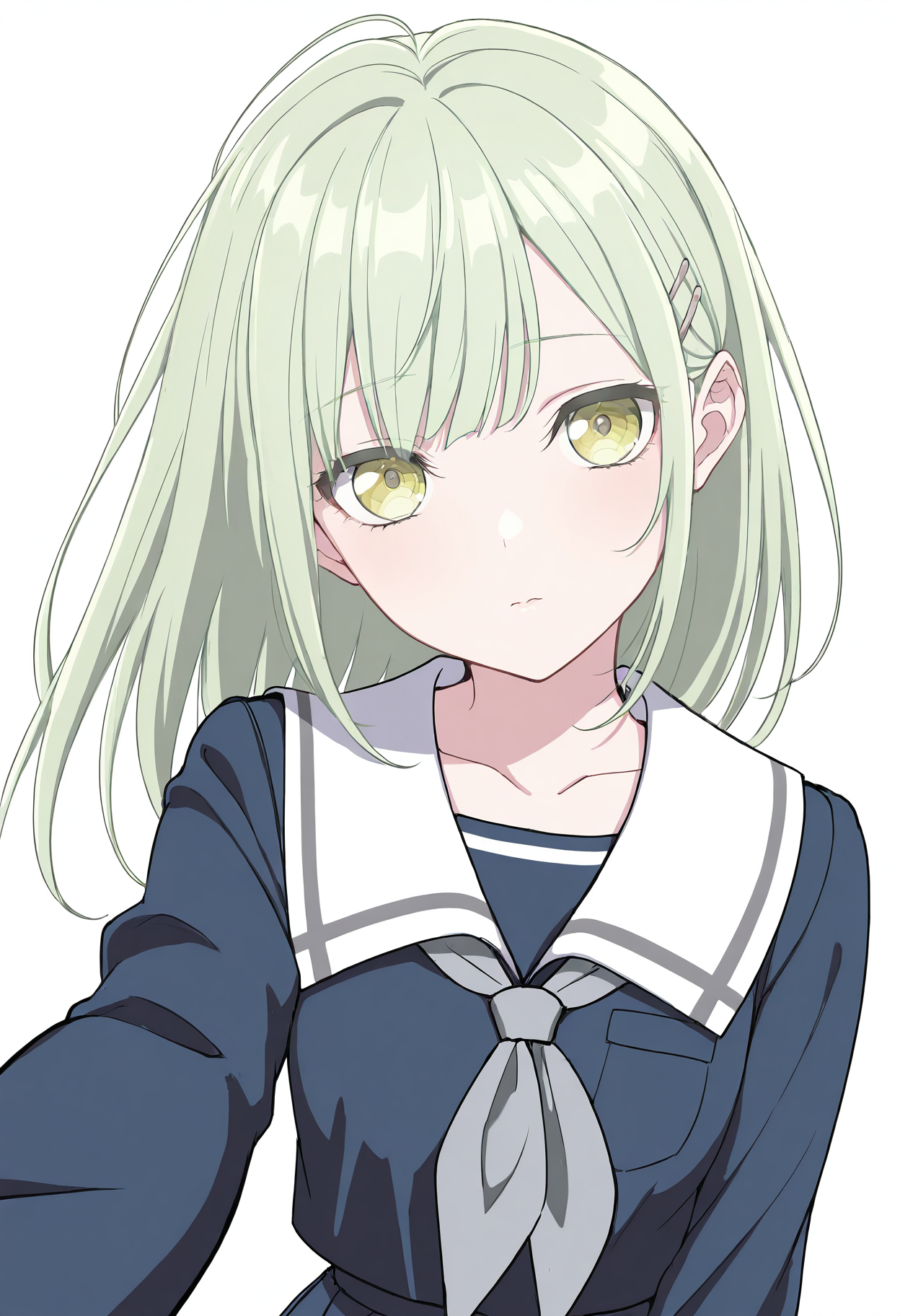 06040-2077457584-best quality,masterpiece,highres, wakaba mutsumi, 1girl, solo, white sailor collar, serafuku, blue shirt, blue skirt, looking at.png